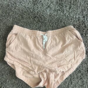 Women's Pink Drawstring Shorts